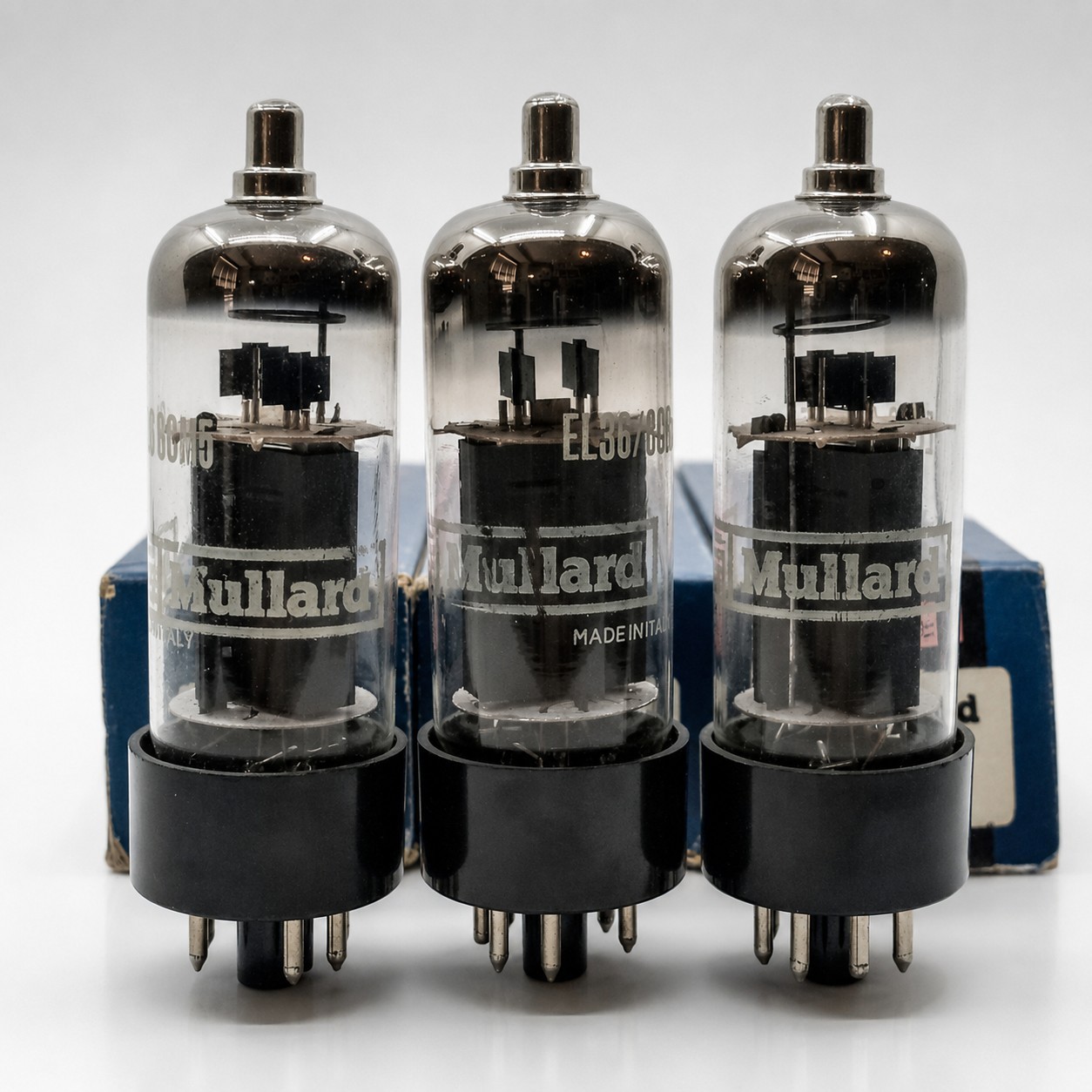 Matched Code-Matched Trio Mullard EL36 Made in Italy Vacuum Tubes