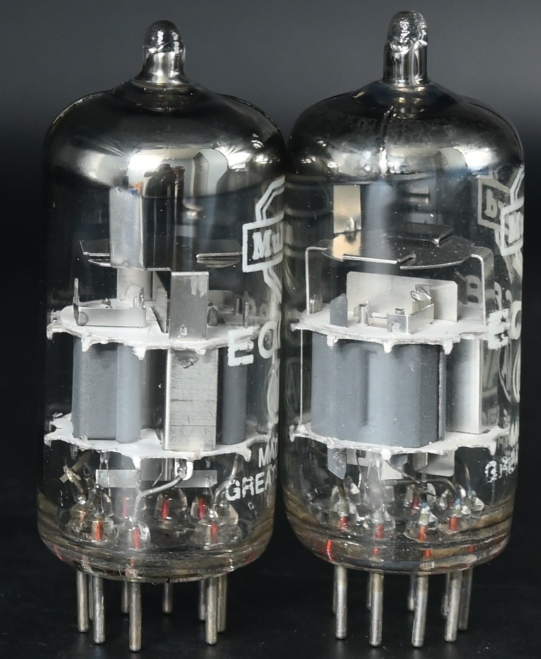 2x MULLARD ECC88 Made in Great Britain Top Ring Getter Amplirex Tested