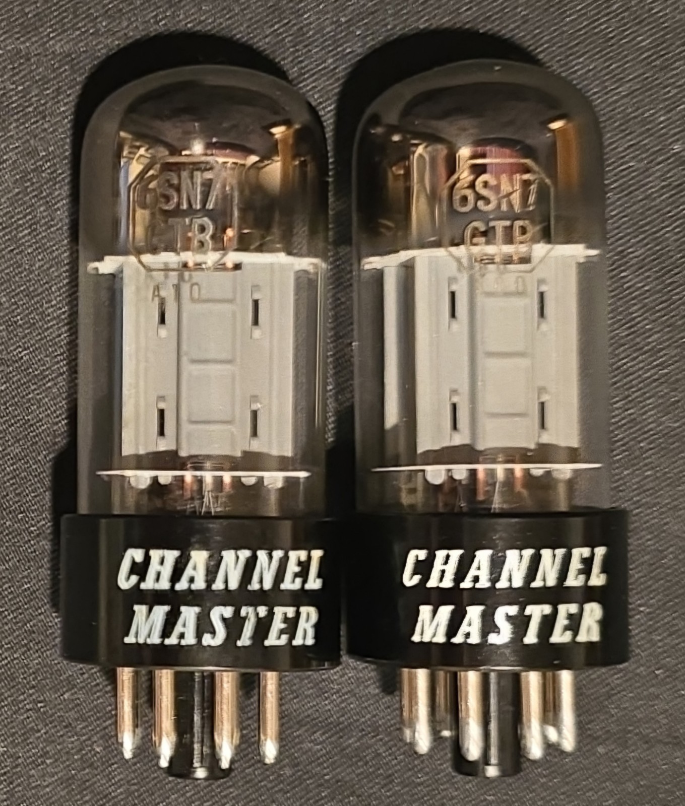 CHANNEL MASTER HITACHI 6SN7 GTB TUBE LOW NOISE GRAY LADDERS PERFECT MATCHED SET