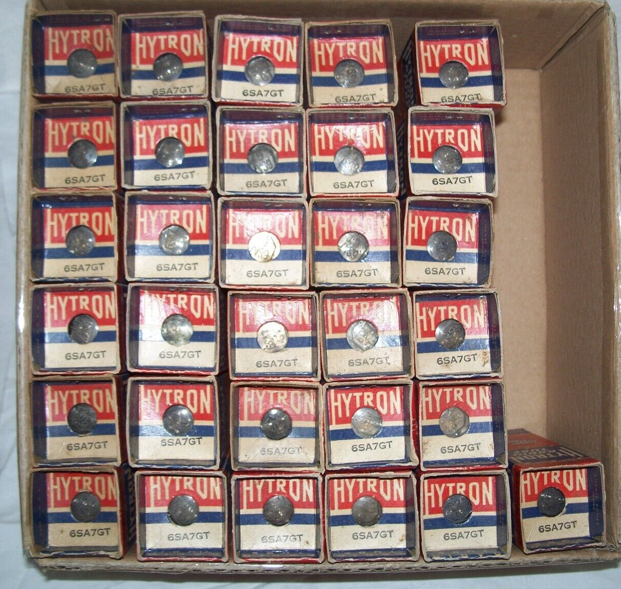 NOS Hytron 6SA7GT radio tube in original sealed box,6SA7