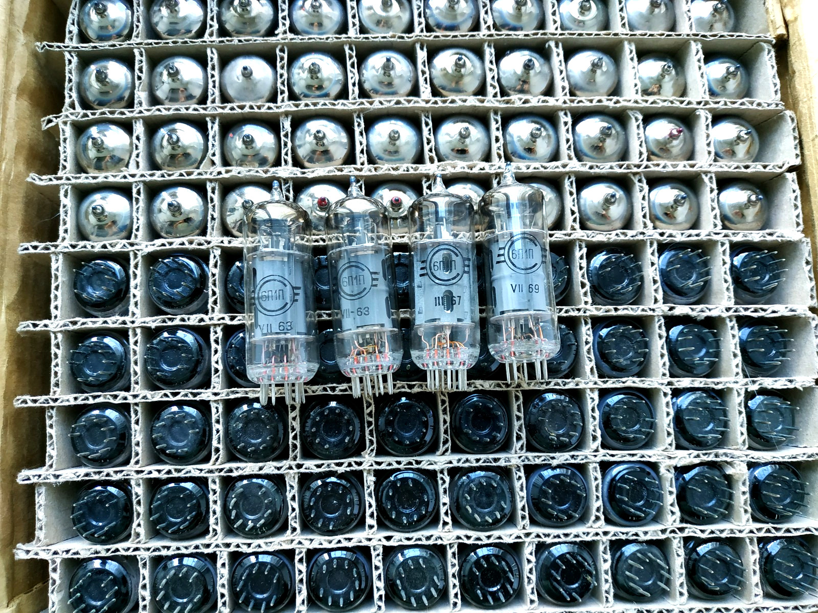 19pcs 6P1P = EL90, 6AQ5 Output Tetrode Tube SVETLANA Soviet USSR 1960s NEW