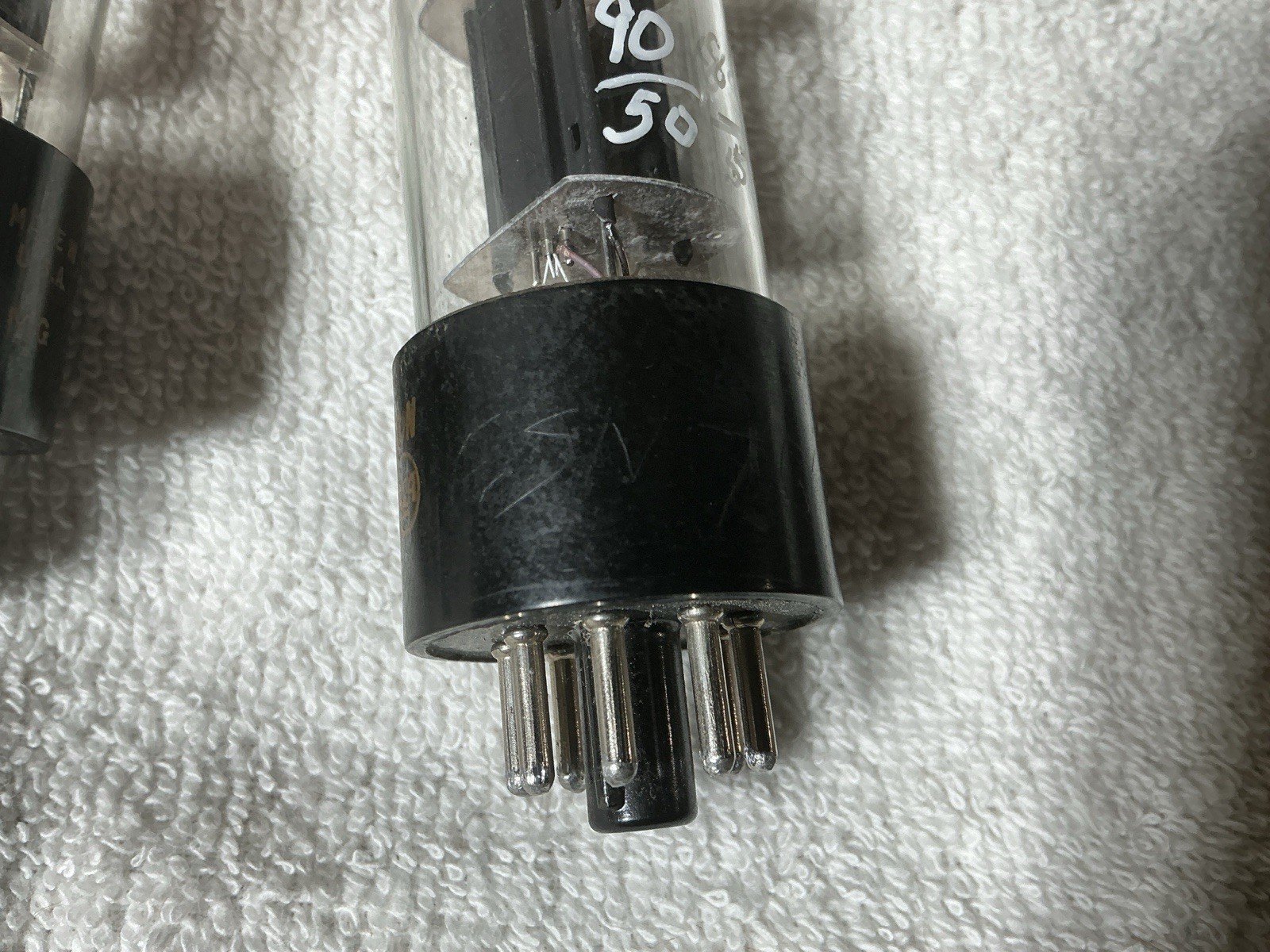 Pair Of RCA 6SN7GTB Vacuum Tubes 2 Hole Black Plate TV-7 Tested NOS 1960’s