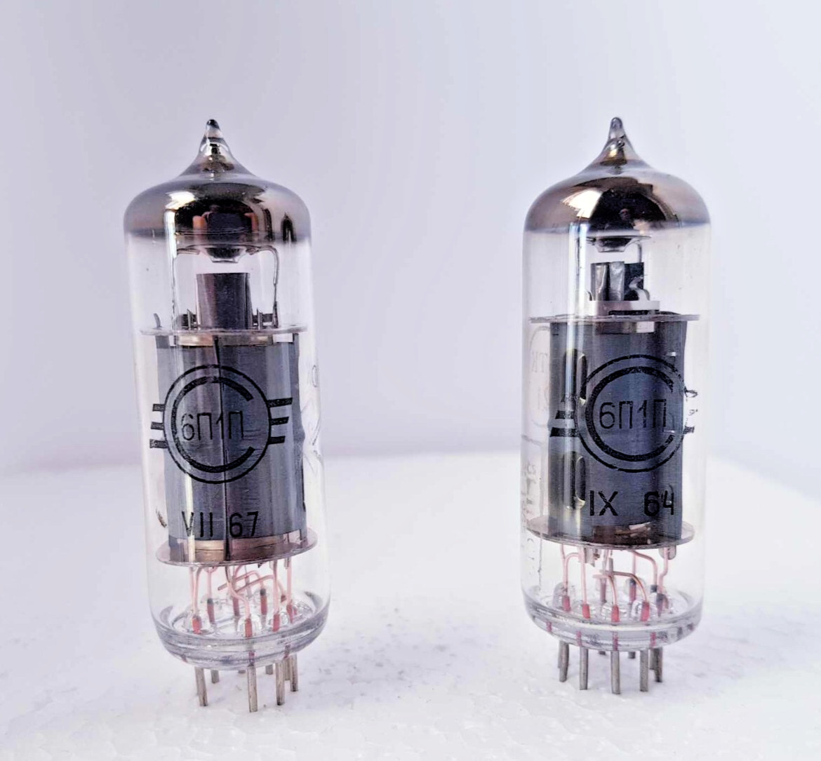 2 x 6P1P SVETLANA MATCHED PAIR STRONG 60s Triode Tube 6AQ5 EL90