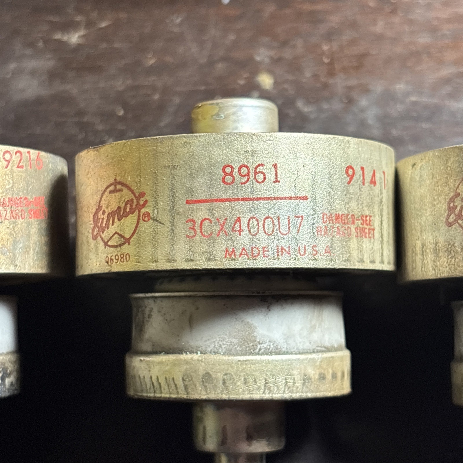 Lot Of 3- Eimac 3CX400U7 /8961 Transmitting Tubes Estate Untested As Is