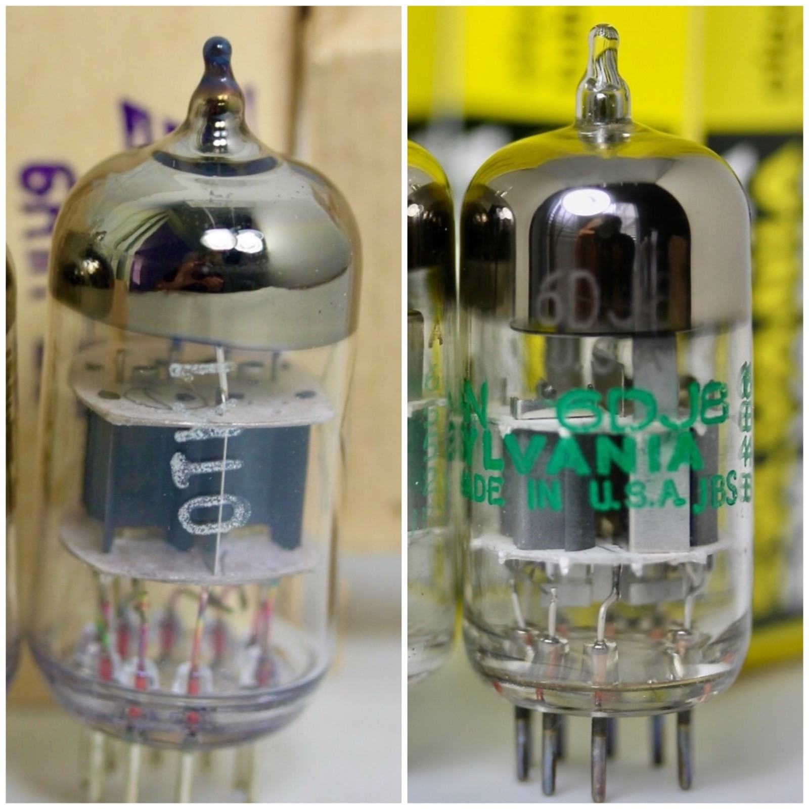 6DJ8 ECC88 6N23P SYLVANIA JAN TUBE (1) & (1) ONE 6N1P-EV NOS OTK-1 SOVIET MIL