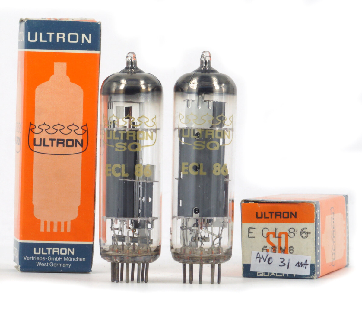 MATCHED PAIR ECL86/6GW8 ULTRON SQ NOS FRANCE Tube Röhre Valvula 진공관 真空管 Valve *