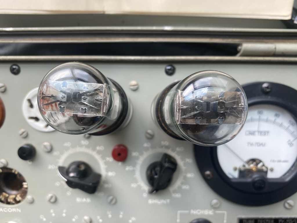 Rare Platinum Matched Pair 56 Early Foton Military 6N8S/6SN7 Tubes, TV-7 tested