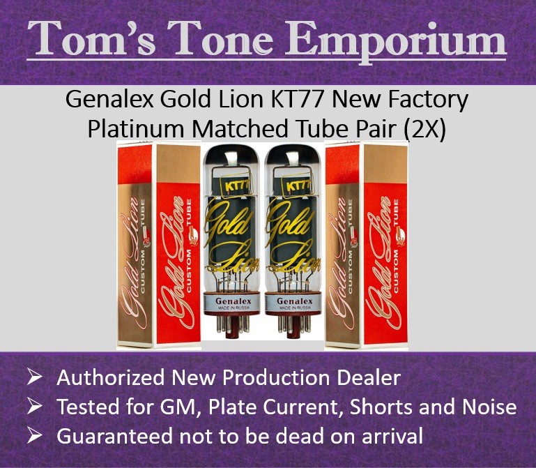 New In Box Genalex KT77 Reissue Factory Match Tube Pair (2X) Dealer Stock Tested