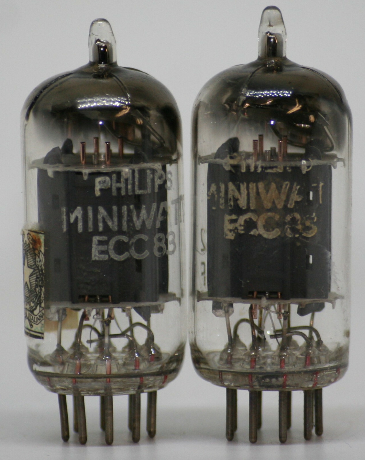 ecc83 mullard d getter foil tube s mC2 nos 12ax7 b339 b759 ecc803s e83cc pair