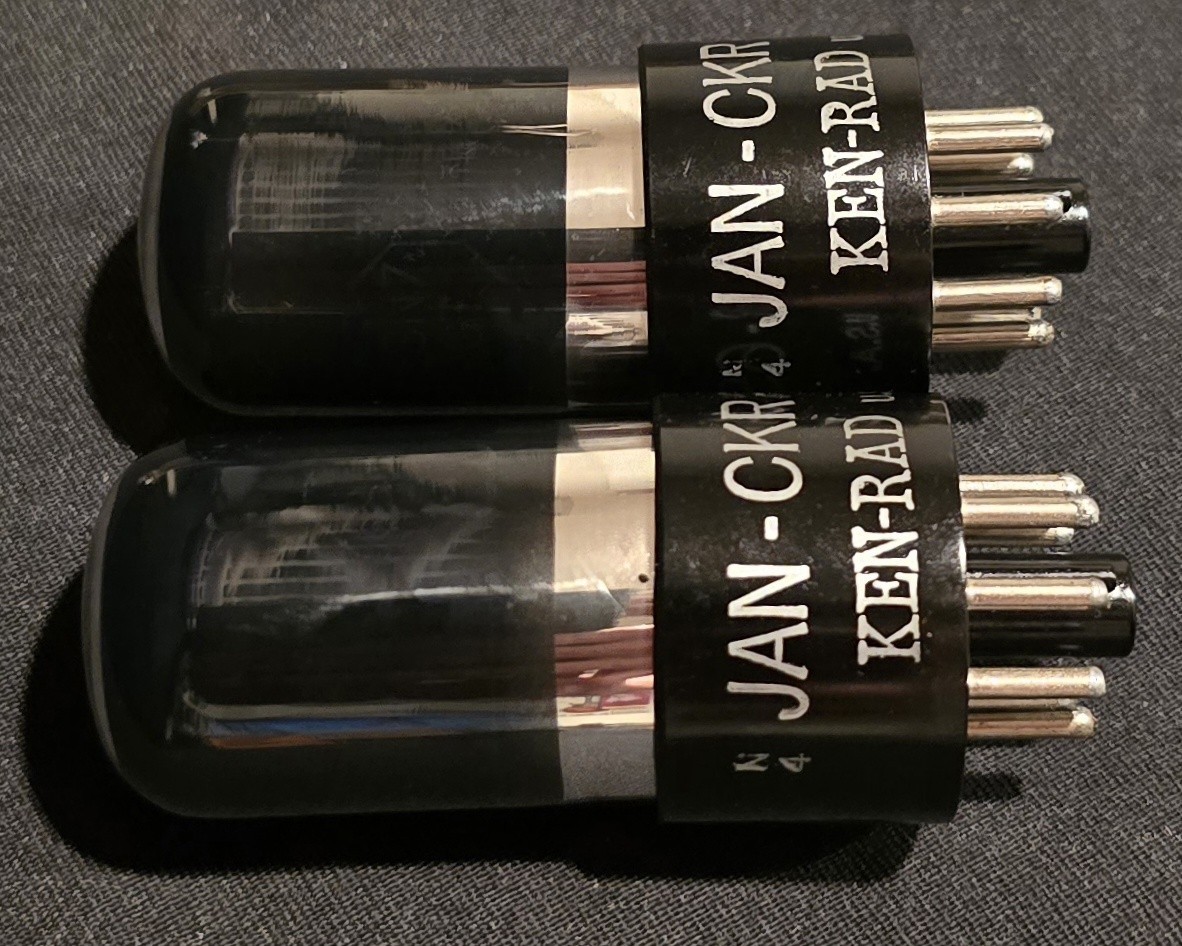 KEN-RAD CKR 6SN7 GT VT-231 1940s LEGENDARY BLACK BEAUTY PERFECT MATCHED SET