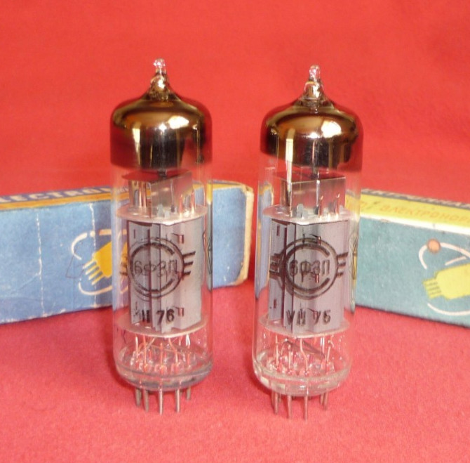 2pcs. 6F3P / 6Ф3П ~ 6BM8, ECL82 Triode – Pentode NEW