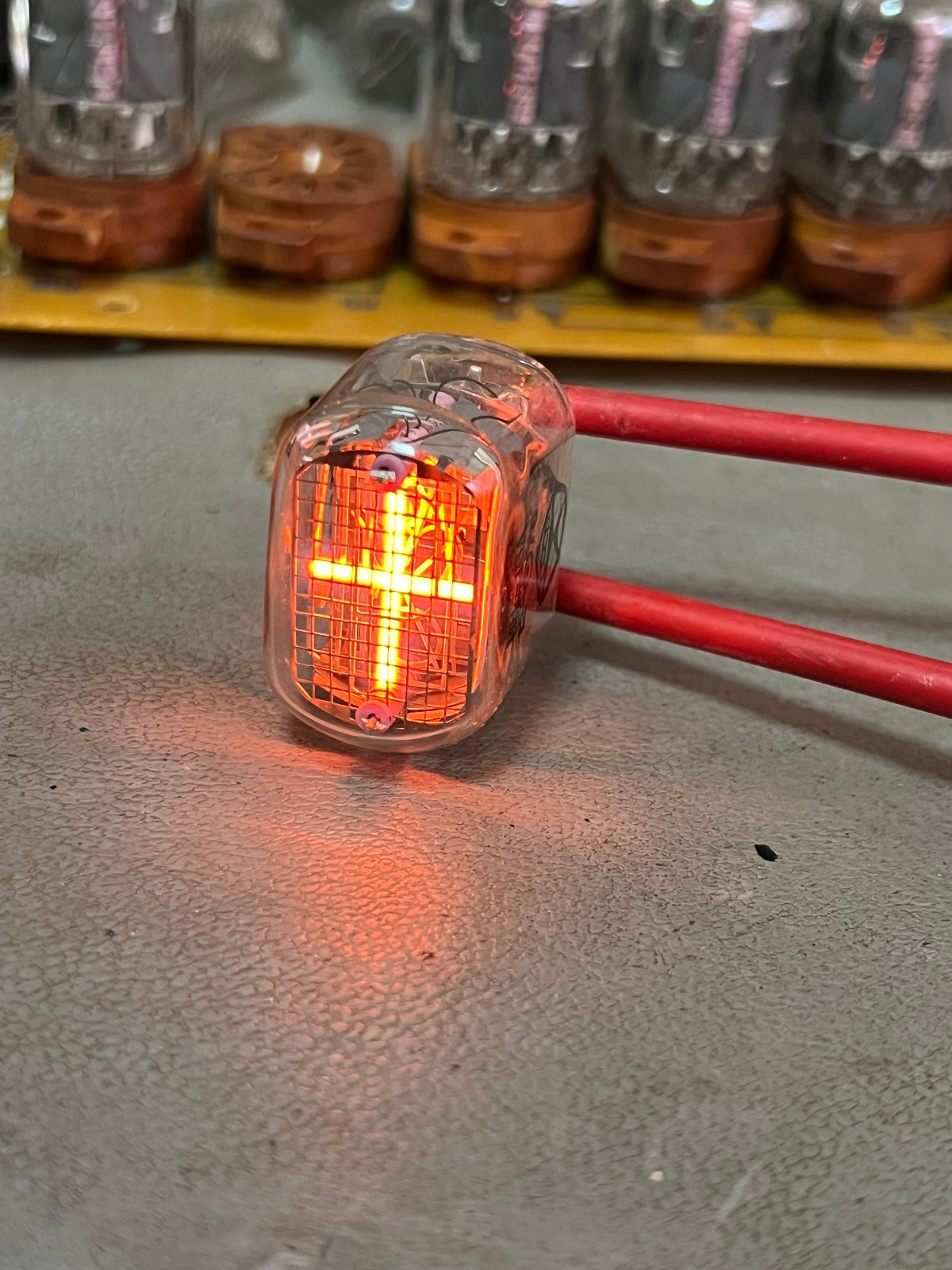 IN-12B,IN15A,IN15B Soviet Russian Nixie Indicator Tubes Lot of 10 pcs w/Socket