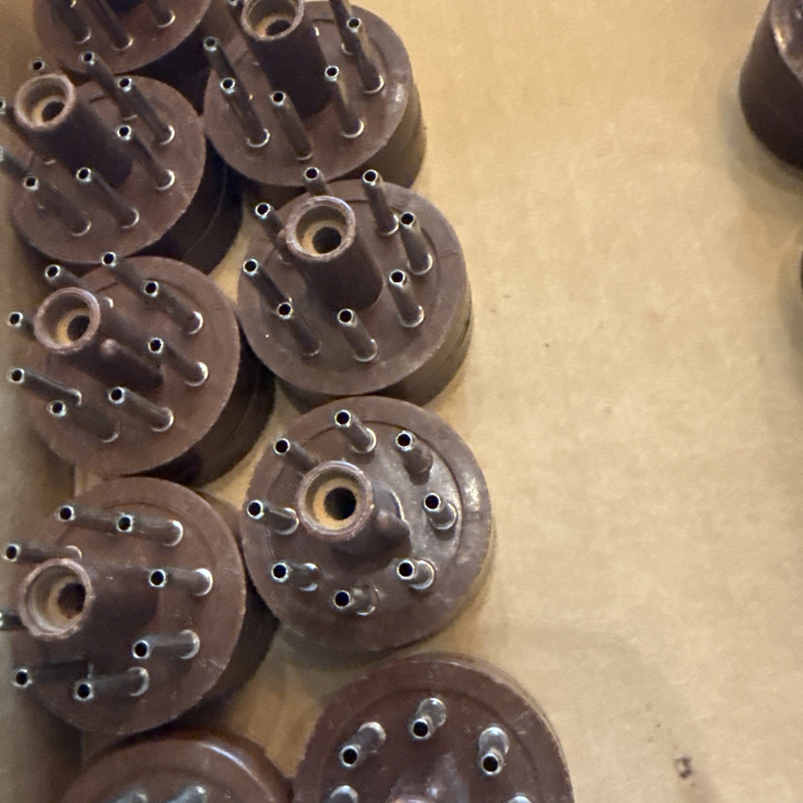 Amphenol 8-Pin Octal MALE Connector brown Lot Of 3