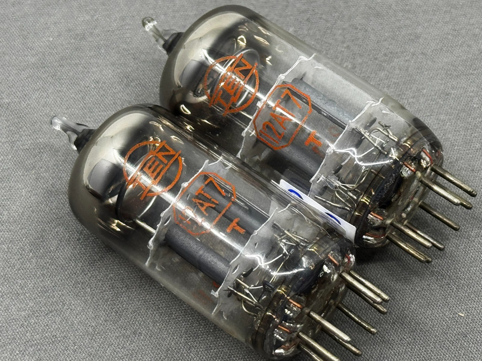 (2) Ten (Kobe Kogyo Corp) 12AT7 Preamp Tubes Made in Japan Test Strong Amplitrex