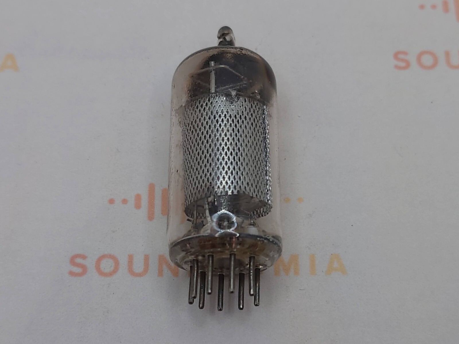 1x Mullard EF86 Long Mesh Plates Square Getter -Philips label-Blackburn ’55 -NOS