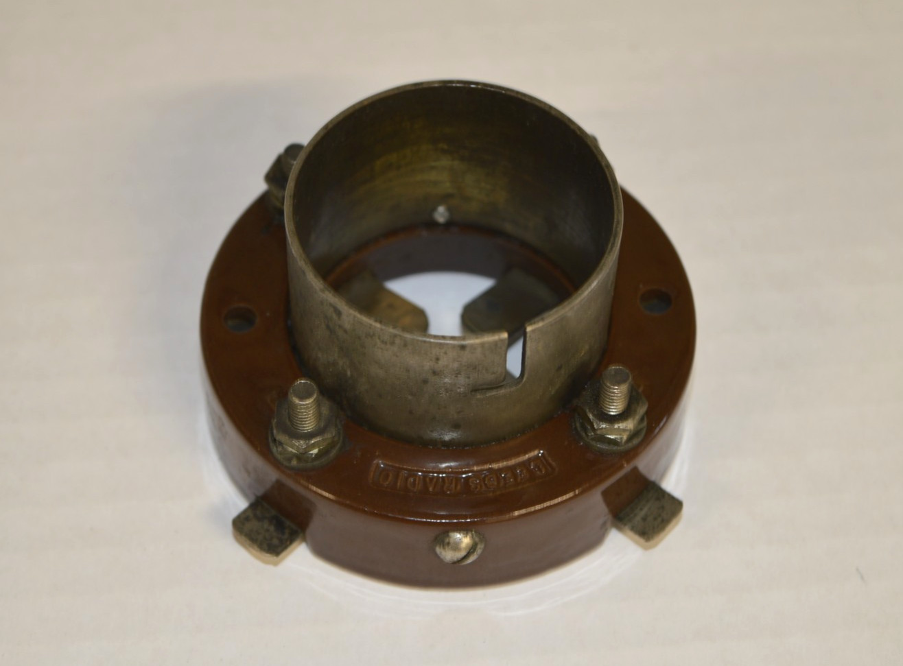 Leeds Radio Ceramic 4 Pin Super Jumbo Bayonet Vacuum Tube Socket