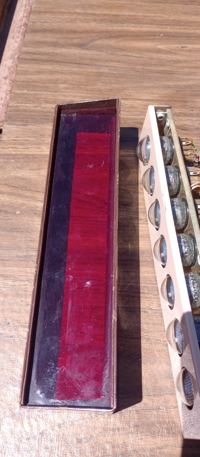 Burroughs nixie tube holder , nixie tubes