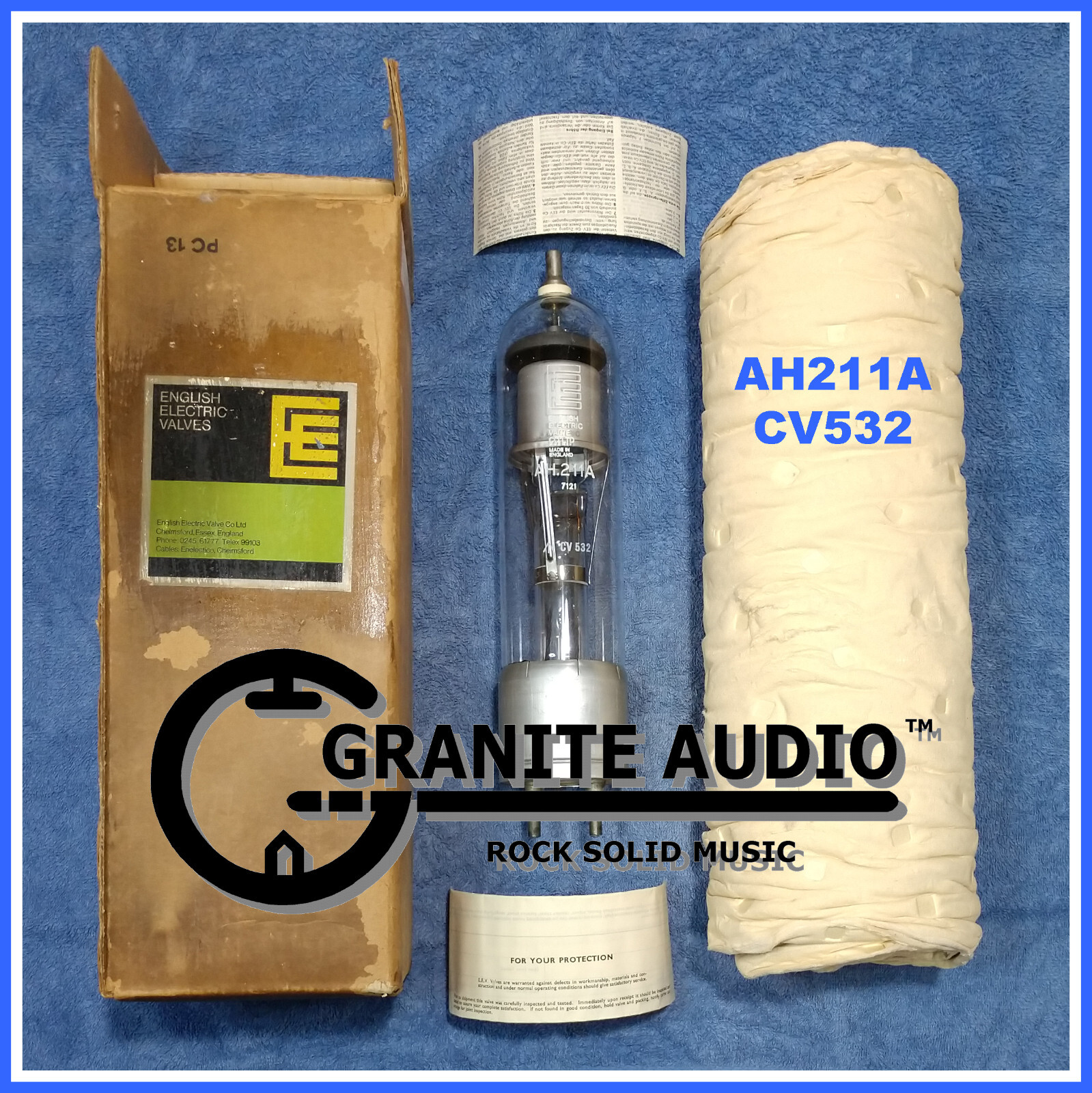 AH211A CV532 Vintage Vacuum Tube. Circa 1970. New in Original Box with manuals.