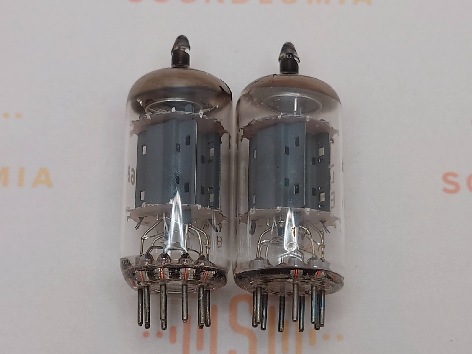 2x ITT Lorenz ECC82 12AU7 Smooth Plates Ei Production (Telefunken Tooling)- NOS+