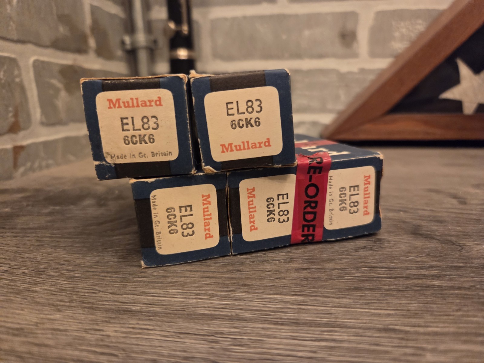 Five Mullard Military Grade Tube EL83 NOS