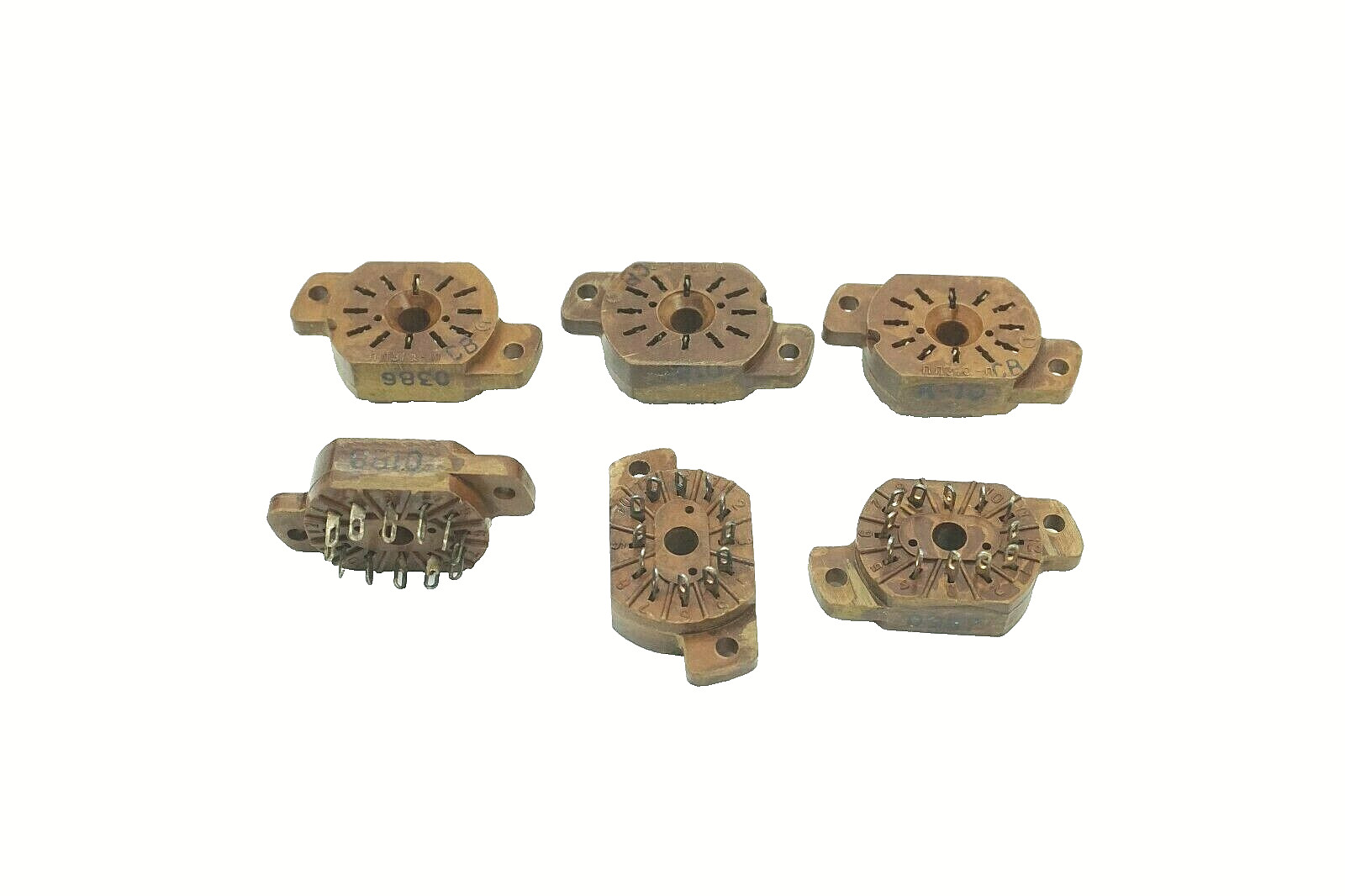 6 x Sockets (PL31A-P) For Nixie Tube IN12A ,IN12B, IN15A, IN15B,IV22 NOS!!