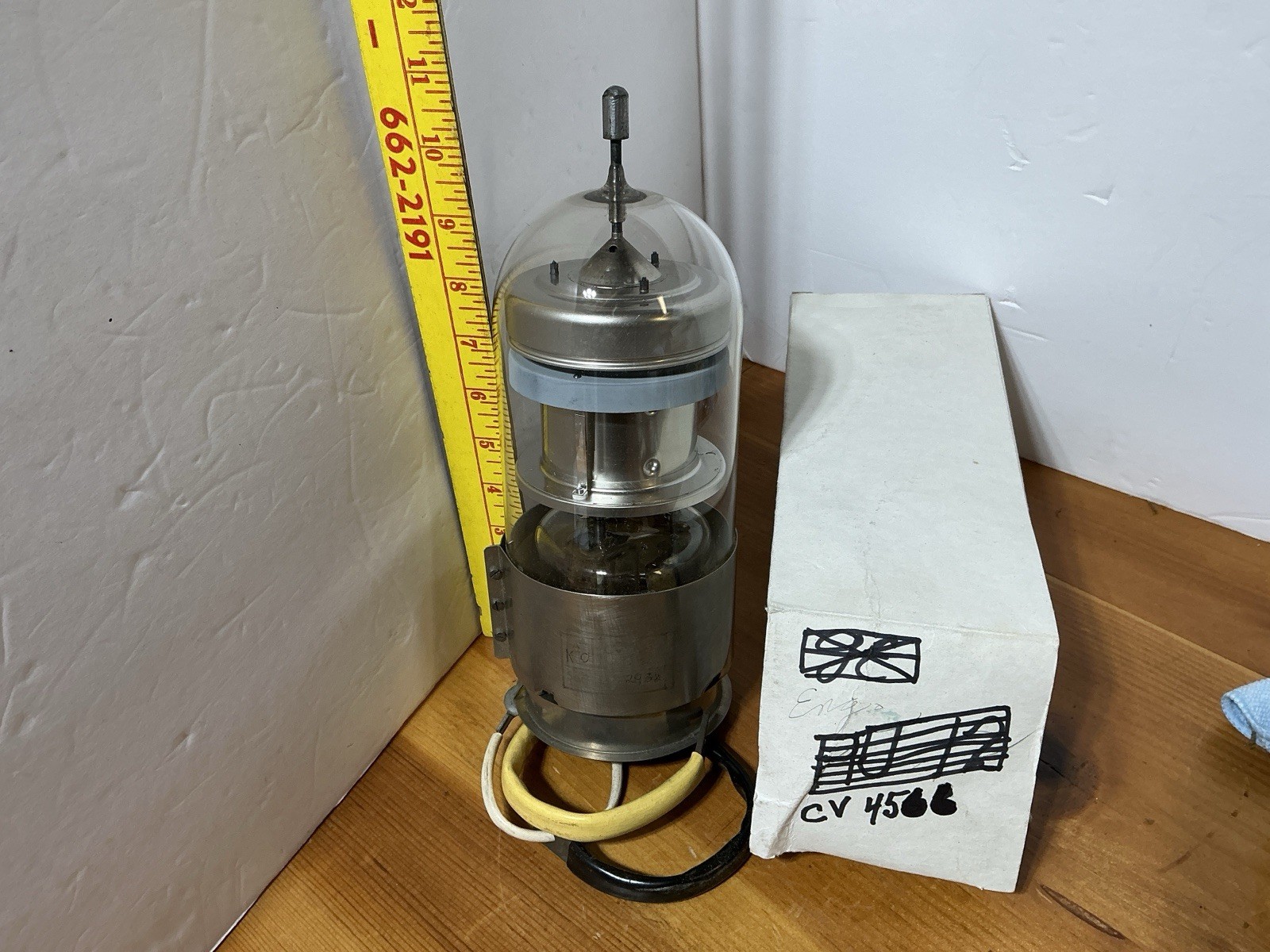 GIANT HYDROGEN Thyratron TUBE CV4566 Rocket Shape ATOMIC AGE MCM Britain 3 Wire