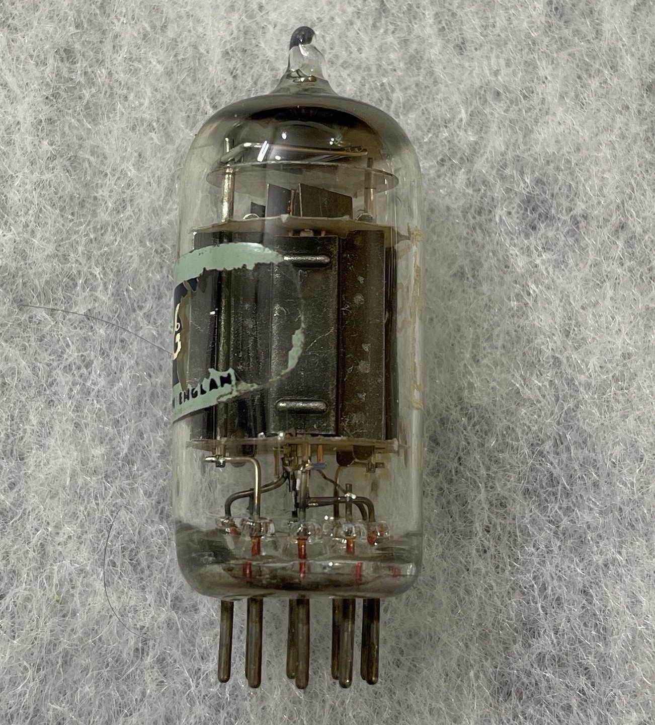 GEC A2900 CV6091 B309 12AT7 Welded plate Triple Mica Square Getter NOS Tested