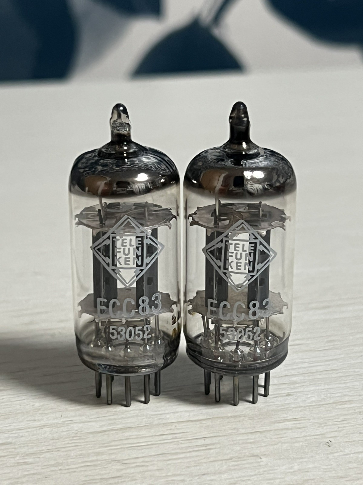 Pair ECC83 12AX7A TELEFUNKEN NO DIAMOND MARK TESTED Vacuum Tube