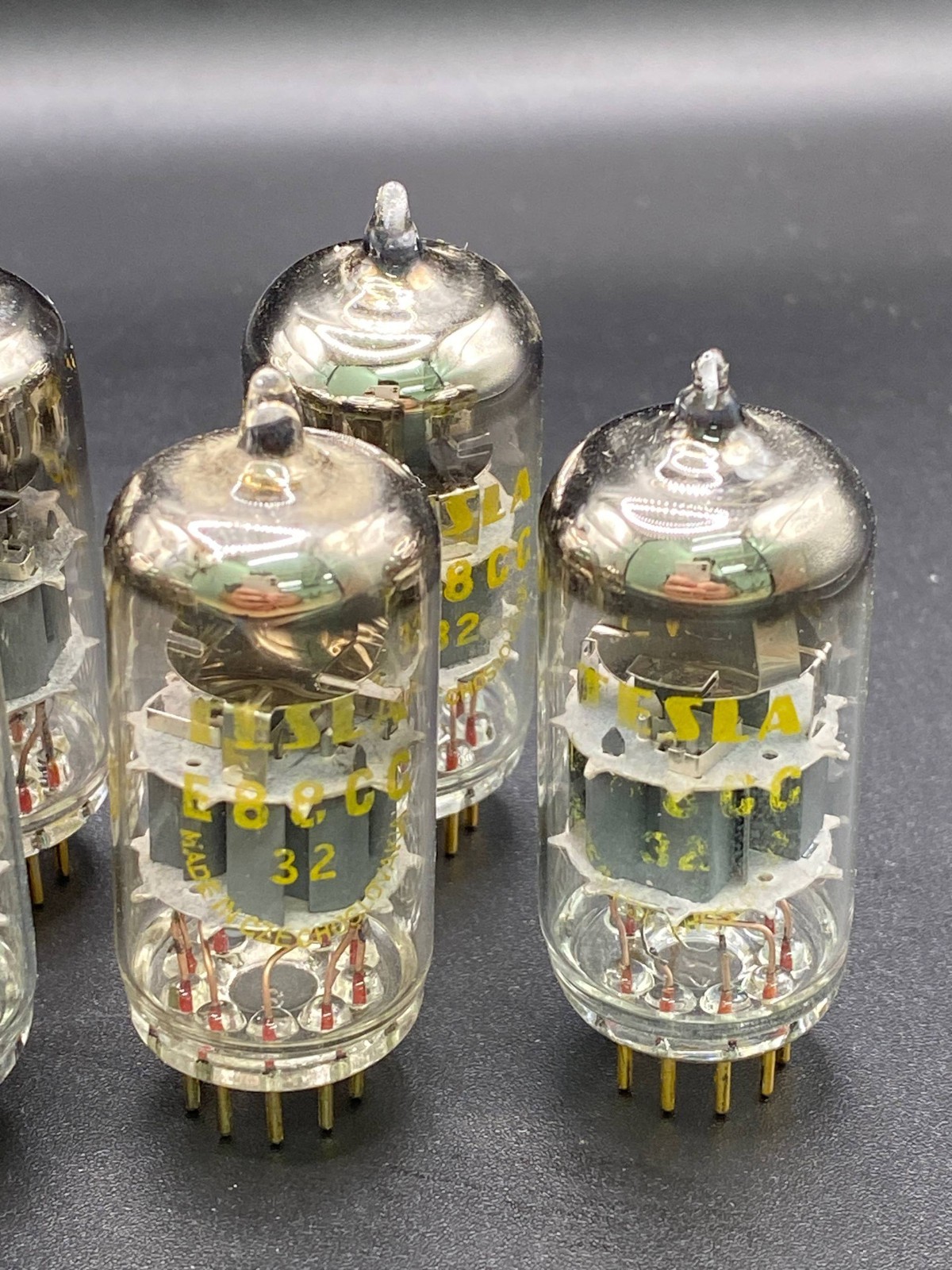 11Pcs Tesla E88CC Gold Pins Vacuum Tubes USED