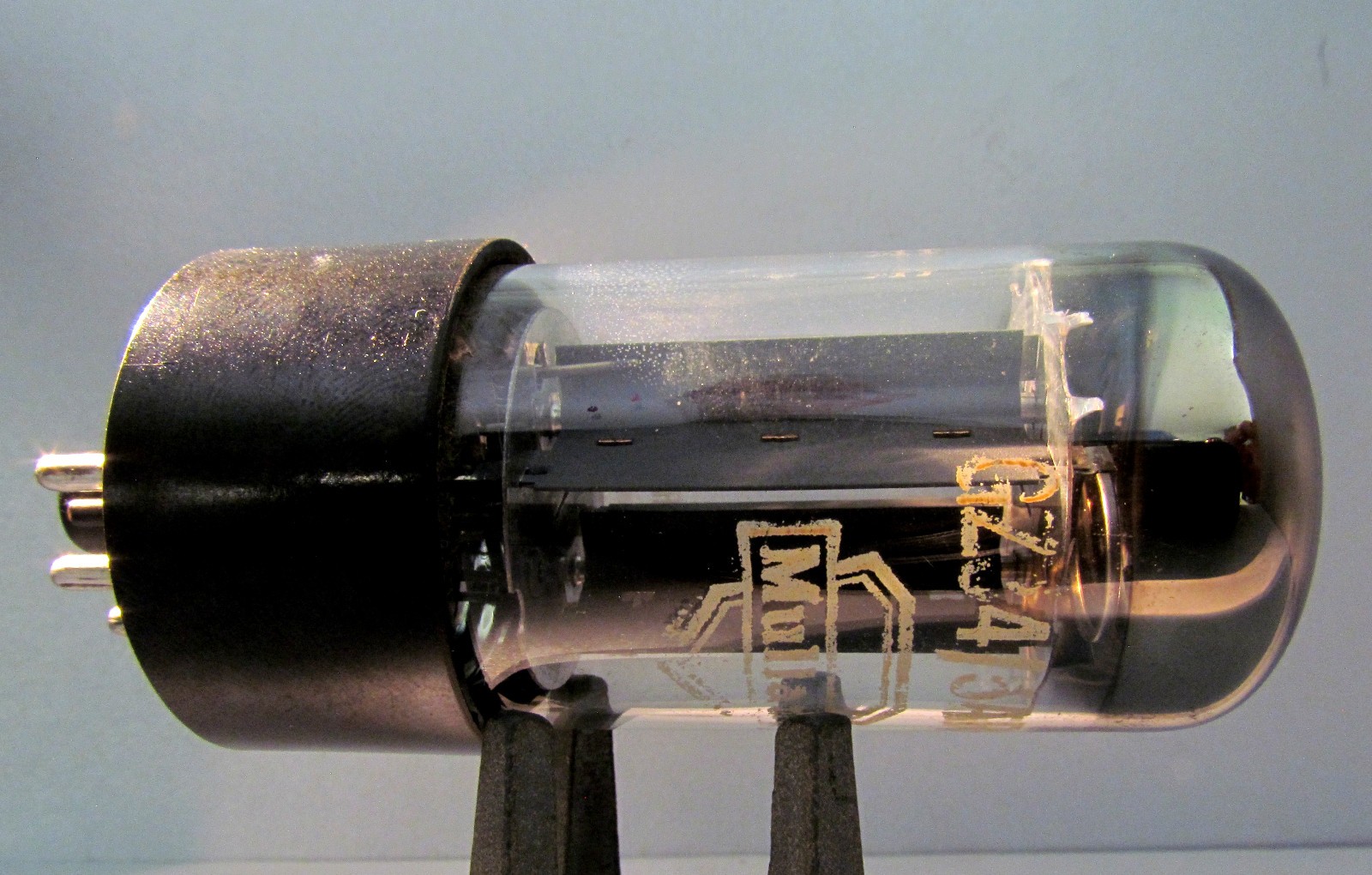Mullard 5AR4 GZ34 Vacuum Tube Dual Halo Getter Fat Base f31 B0C