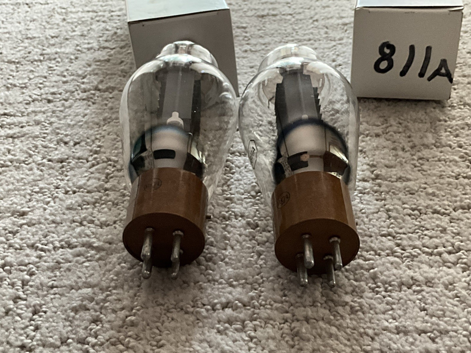 Two Cetron 811A Transmitting Vacuum Tubes Ham Radio RF Amplifier Untested
