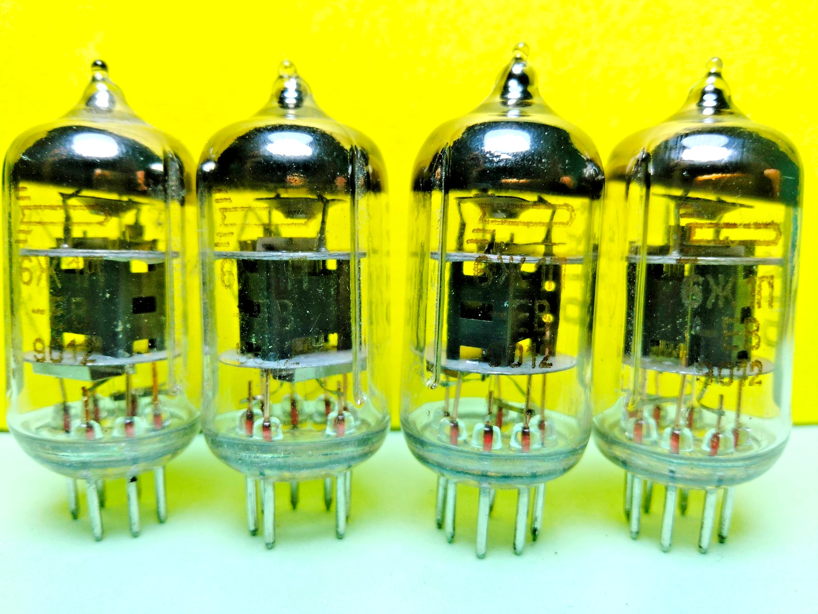 4 pcs NEW 6J1P-EV/ EF95/5654 Voshod tubes, Matched Quad Same Date 12.1990