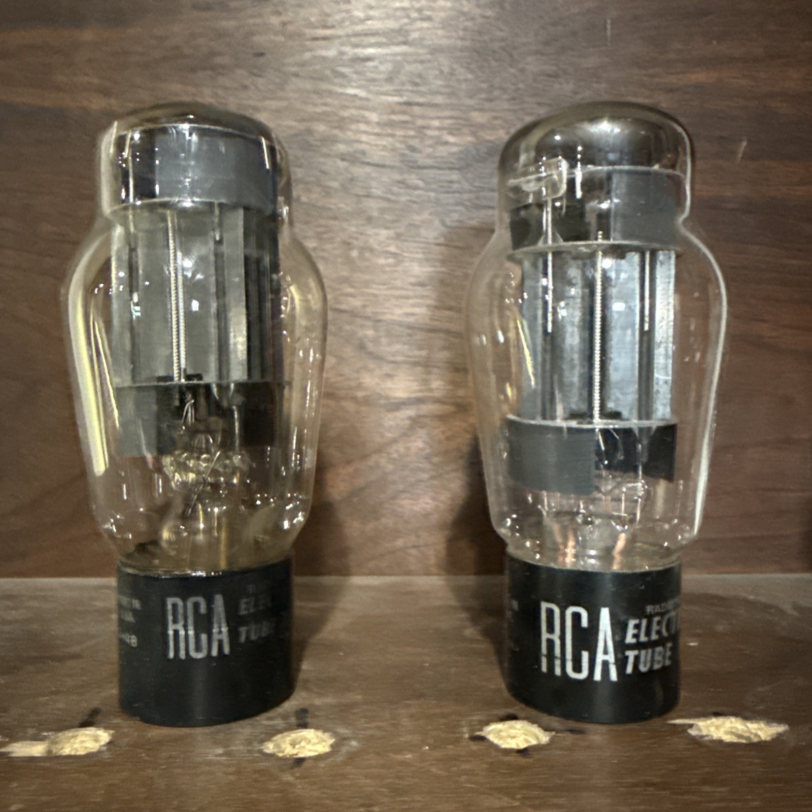 1950’s Pair RCA 6AS7G 6080 5998) Amplifier Black Plate TUBES Tested Strong