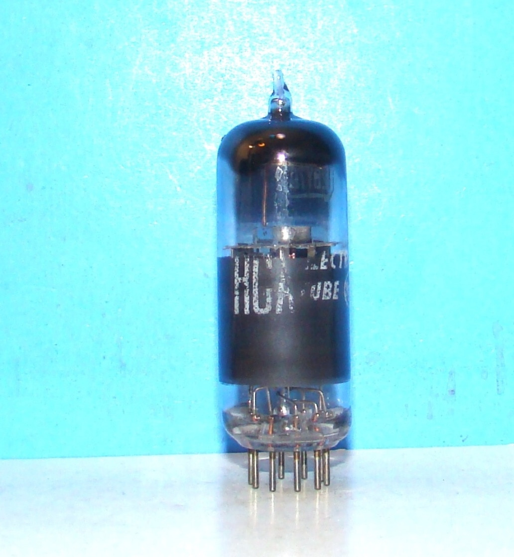 12BY7A RCA ham radio amplifier black glass vintage audio vacuum tube valve 12BY7