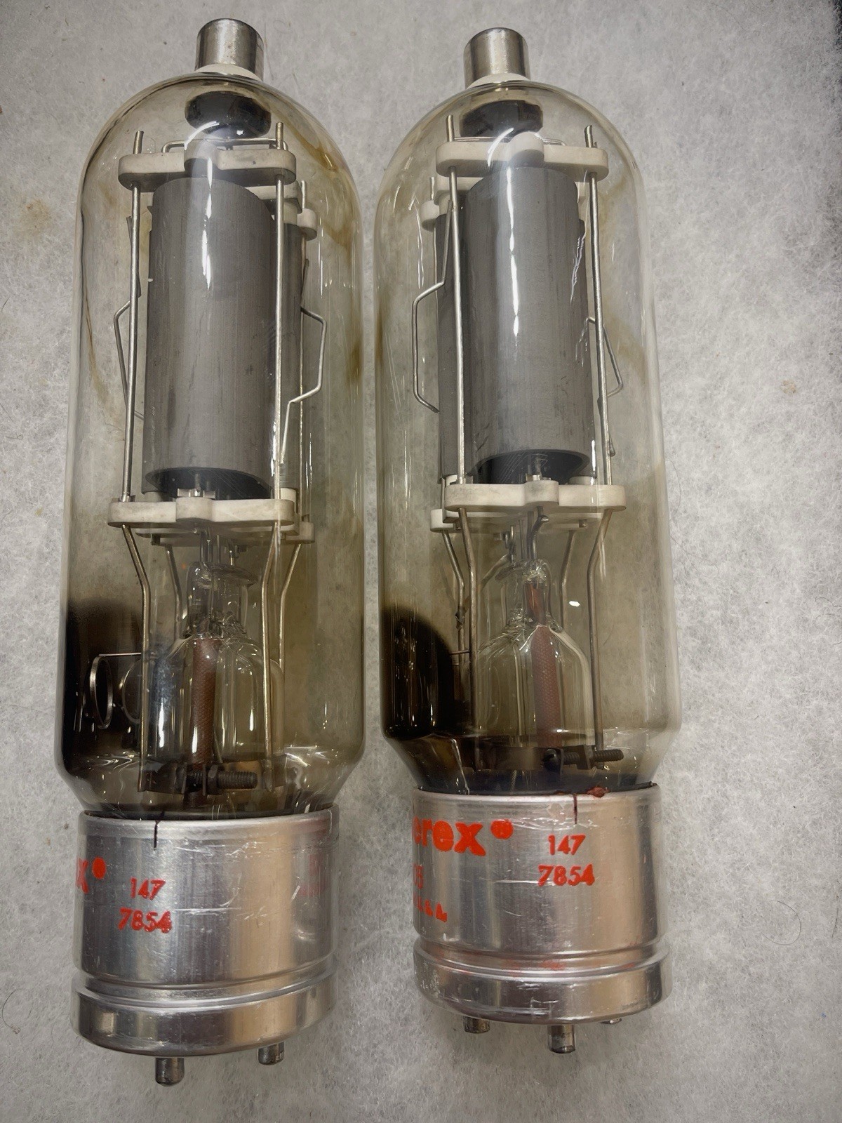 Amperex 805 VT-143 838 Double O Getter NOS Tested Strong Matched Pair