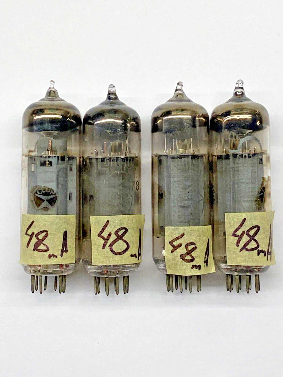 6P14P = EL84 = 6BQ5 Ia=48mA Closely Matched QUAD 100% Tested Tubes USED 4pcs