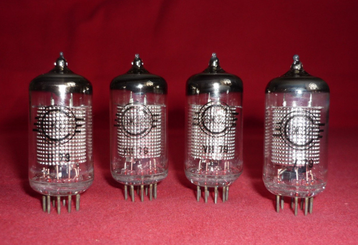 4pcs. 6J32P / 6Ж32П ~ EF86, 6267 High-frequency pentode NEW. 1979