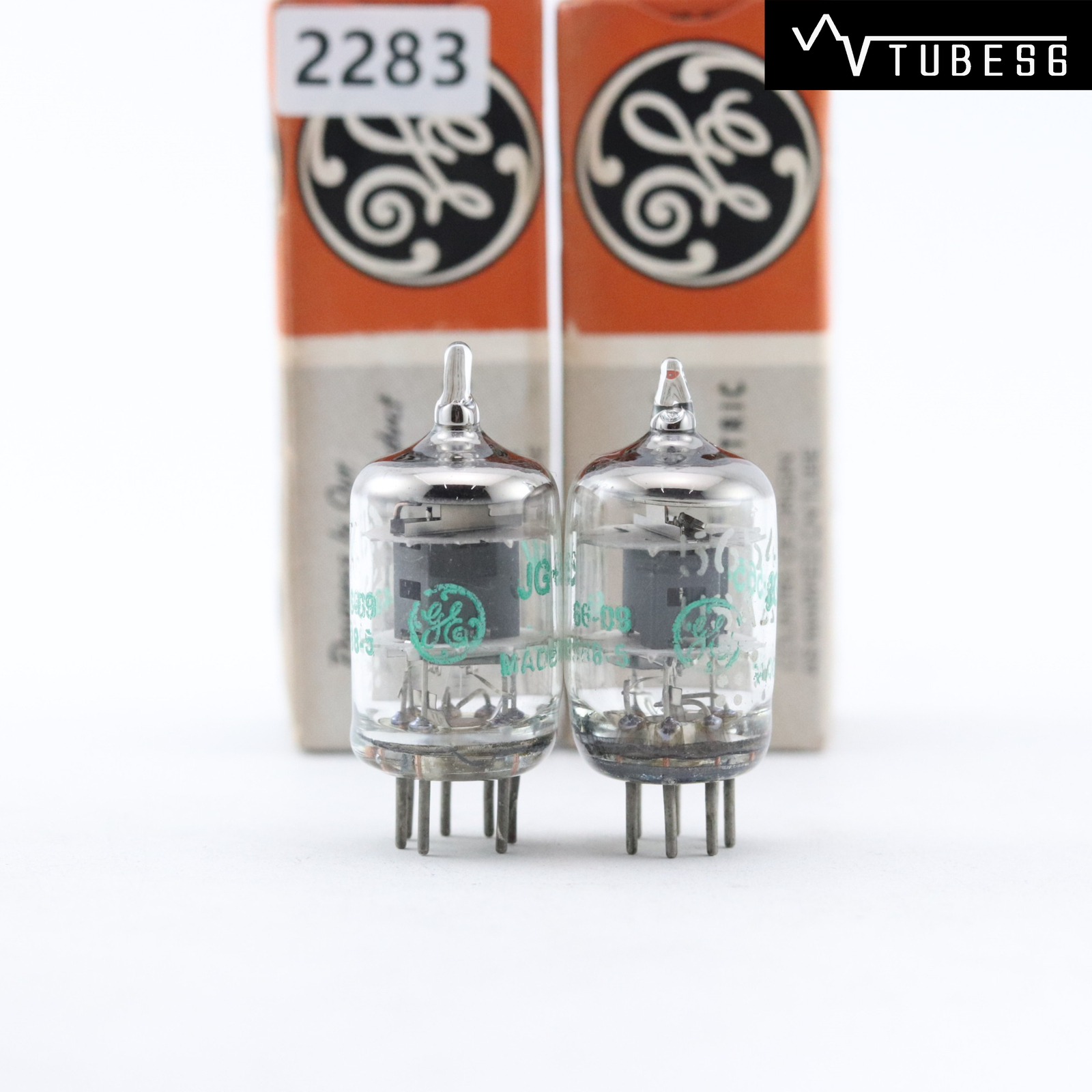 A pairs JG 5654 6AK5 403A/B TUBES US GE IN ORIGINAL BOX.