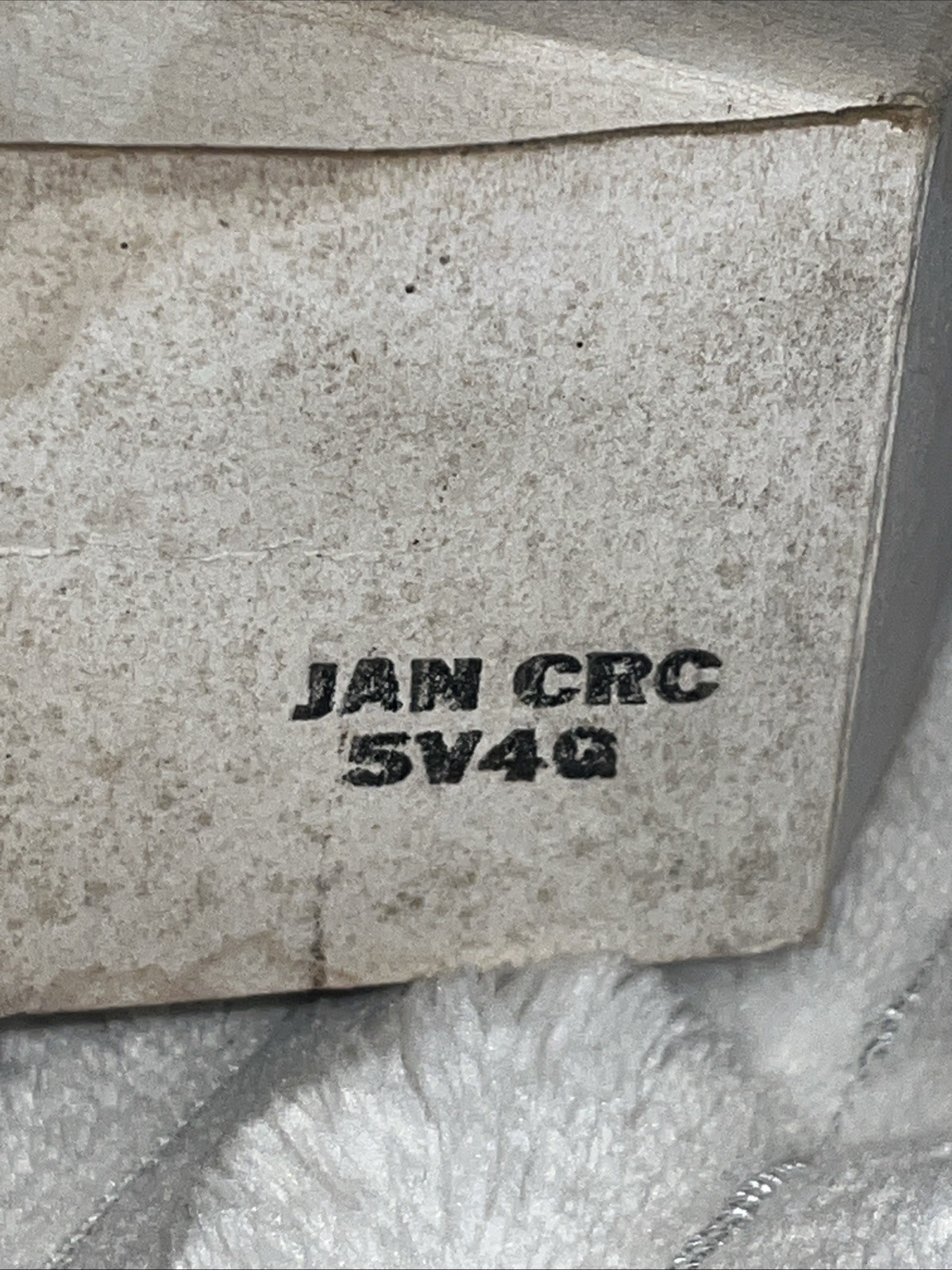 JAN CRC 5V4G RCA rectifier tube black plates Date 11-58