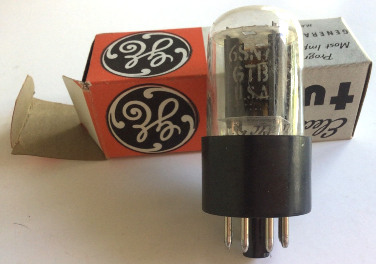 GE 6SN7GTB Vacuum Tube Vintage Tested Good with Original Box