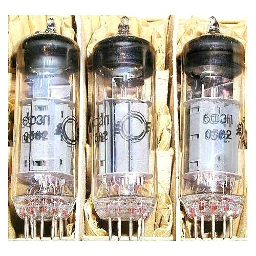 6F3P / 6BM8 / ECL82 SVETLANA Vacuum Radio HiFi Amplifier Tubes GOLD GRID 2pcs