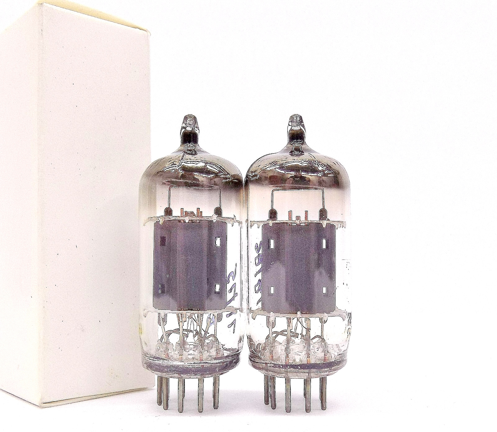 Strong Testing Pair of Vintage EI 12AX7/ECC83 Vacuum Tubes w/Matching Codes