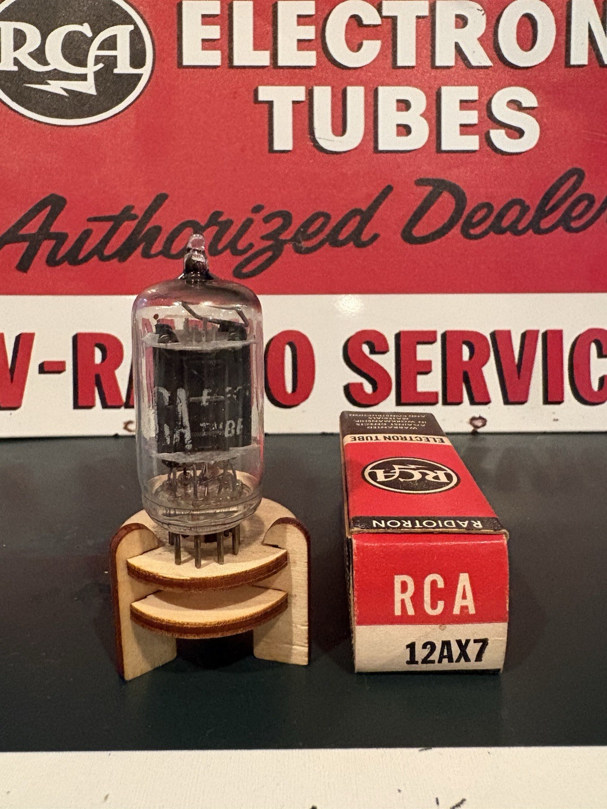 RCA 12AX7 BLACK Long Plate D Get Tube 539C&Maxi Test NOS Balanced High Gain🌊