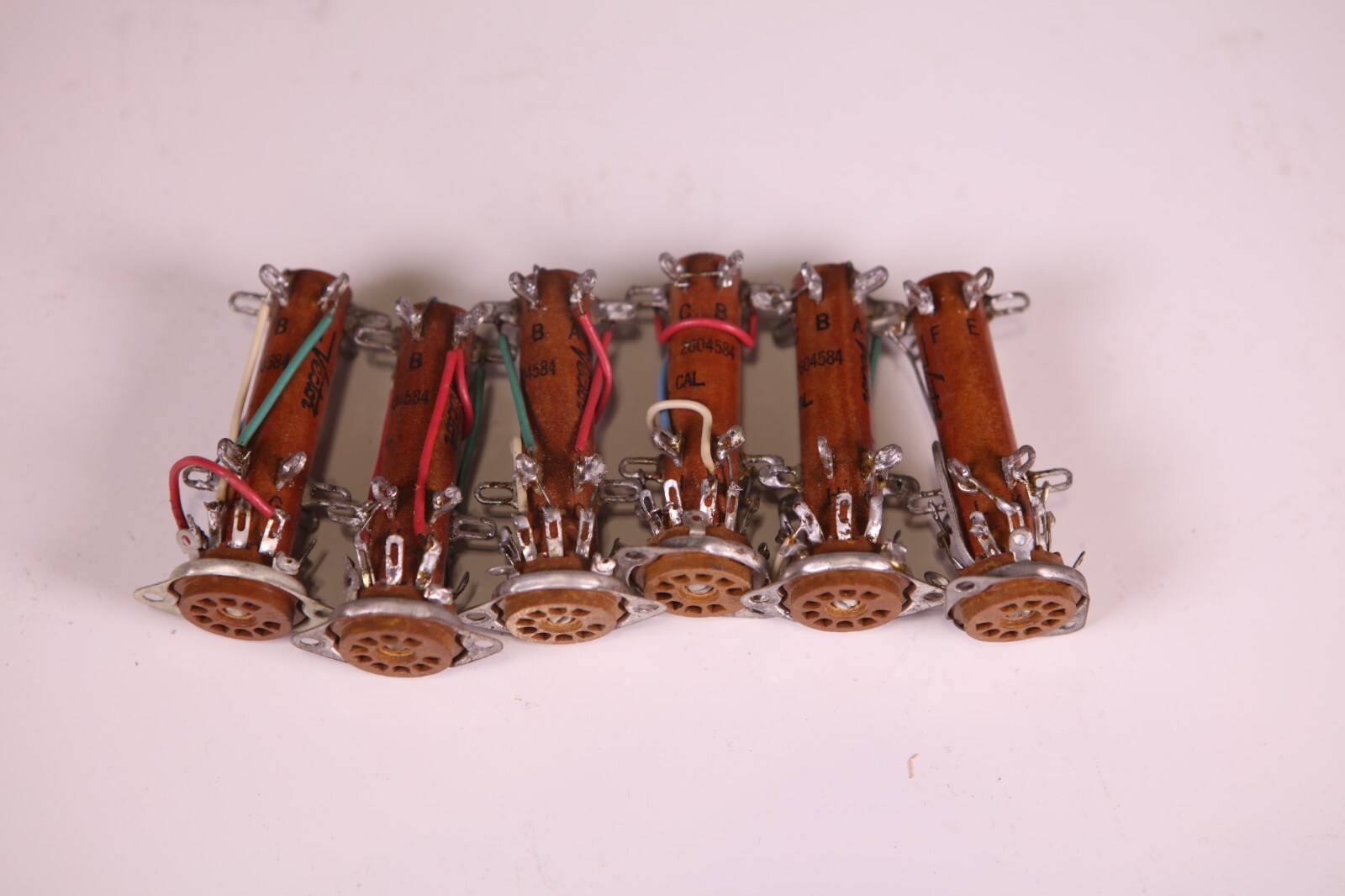 Lot of 6 Vintage Vector 9 Pin Tube Sockets