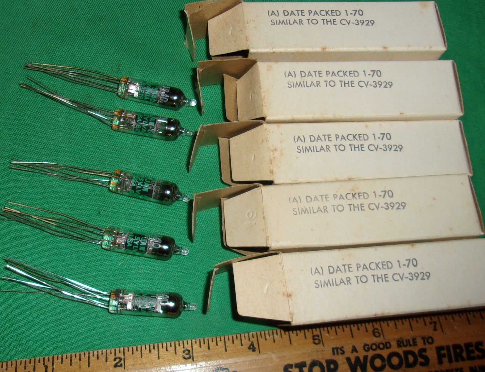 (5) NOS Sylvania JAN 5840 Subminiature Tubes Telefunken Mics Hearing Aids Radios
