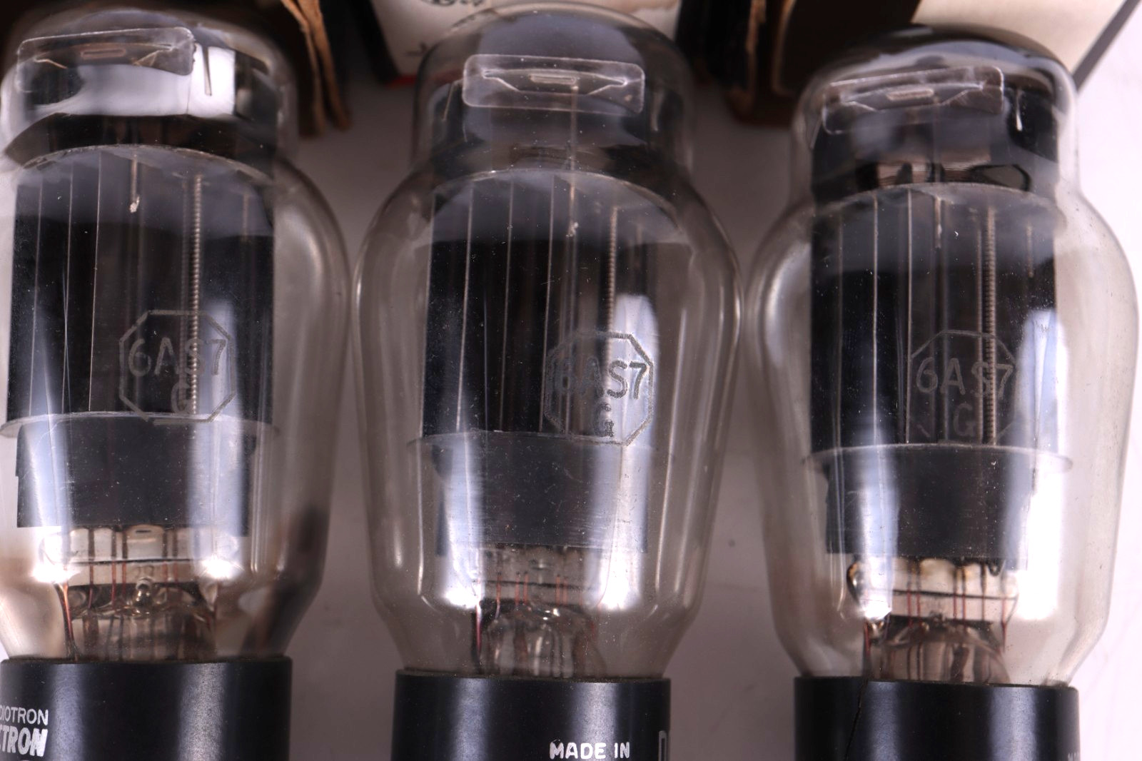(3) RCA 6AS7G Tubes Black Plates DD Getters == Tested