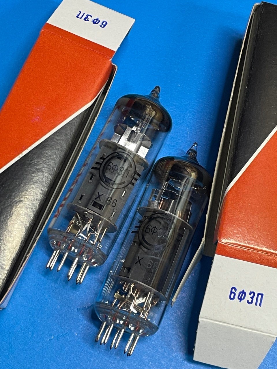 2 pcs 6F3P (ECL82, 6BM8) NEW / MATCHED PAIR / GOLD GRID / TRIODE PENTODE / USA