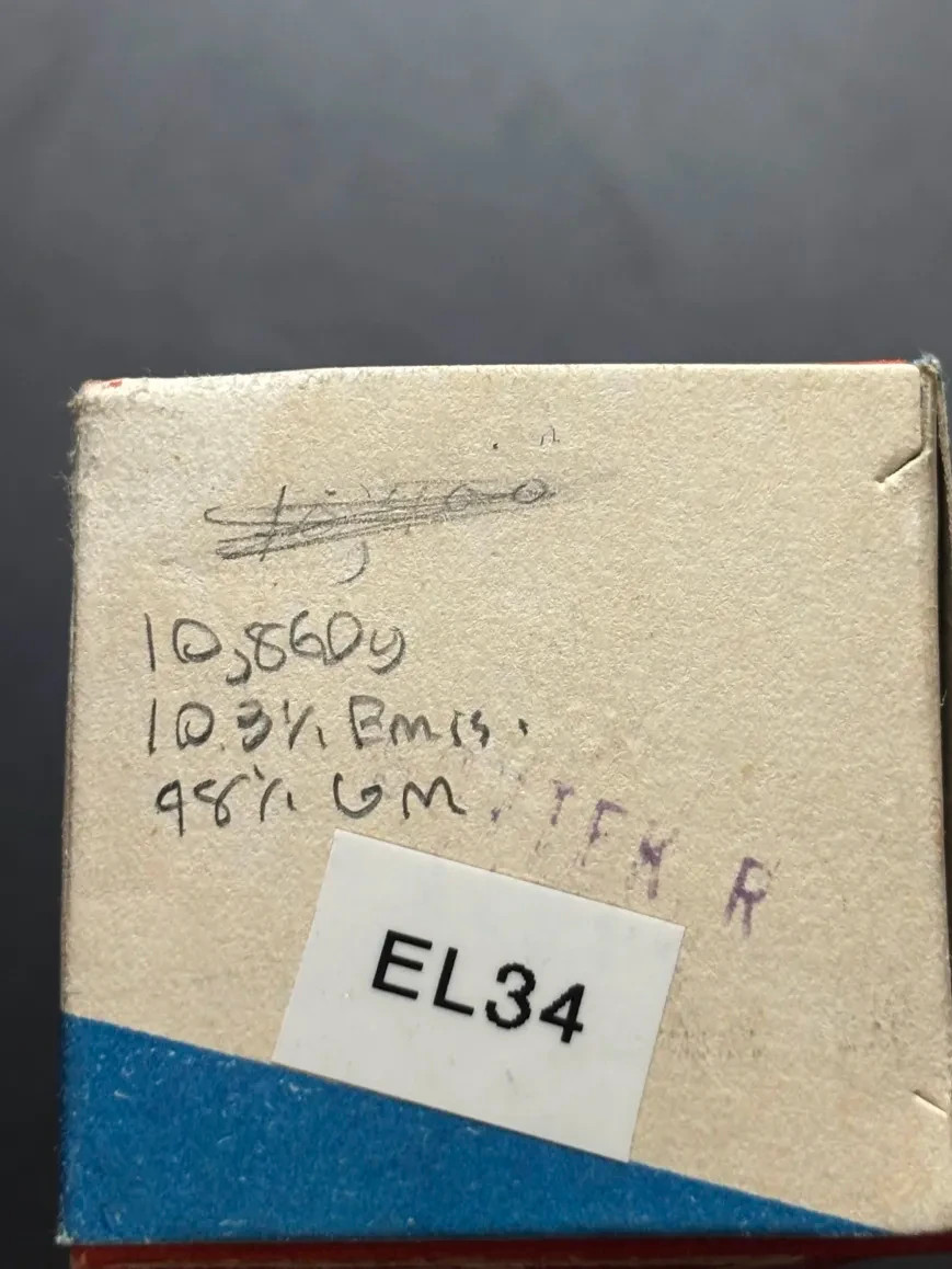 Sovtek EL34G Vintage Vacuum Tube Tested NOS Quality w/ Original Box