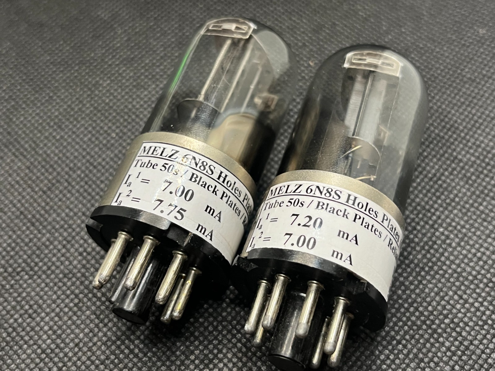 MATCHED PAIR MELZ 6N8S (1578-6SN7GT) HOLES Plates TEST IN PHOTO OTK High Quality