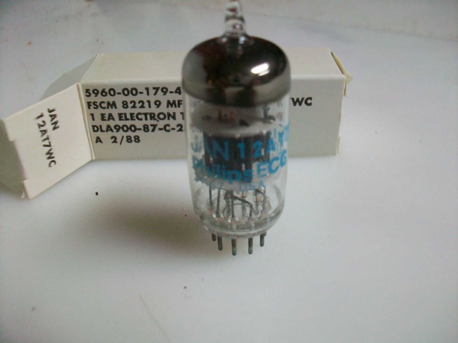 SLEEVE OF 5 PHILIPS JAN 12AT7WC TUBES